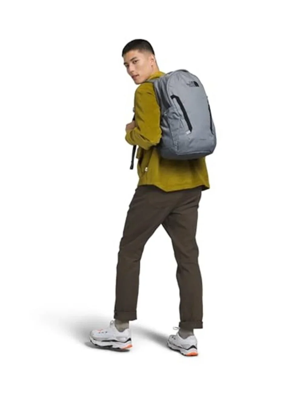 Vault Backpack Laptop Sleeve Water Repellent Commuter Travel School Bag Grey